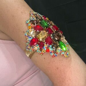 Akira Jeweled Arm Cuff Bracelet Jewelry